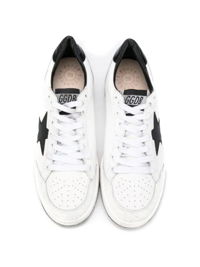 Shop Golden Goose Teen Ballstar Low-top Sneakers In White