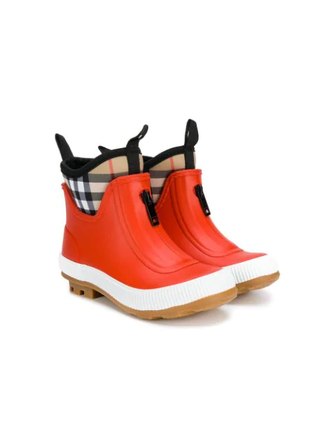 burberry boots red