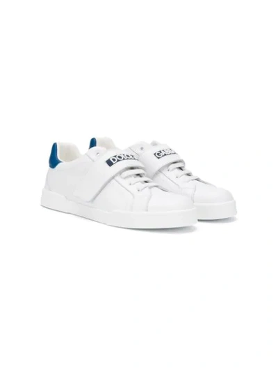 Shop Dolce & Gabbana Lace-up Sneakers In White