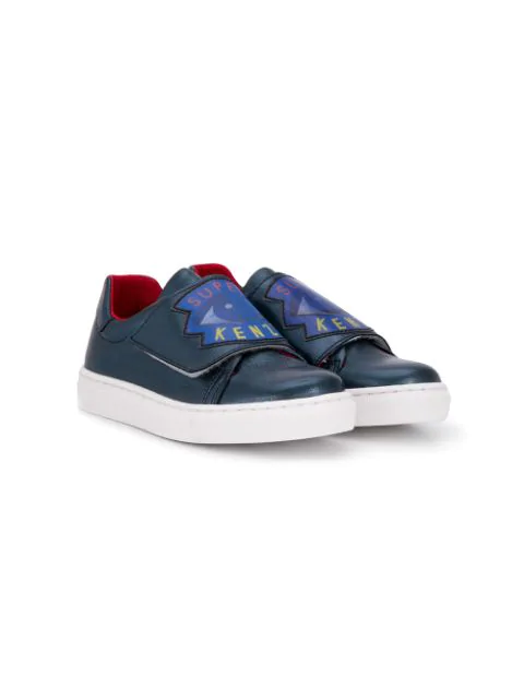 Kenzo Kids' Touch Strap Sneakers In Blue | ModeSens