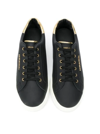 Shop Dolce & Gabbana Teen Lace-up Sneakers In Black