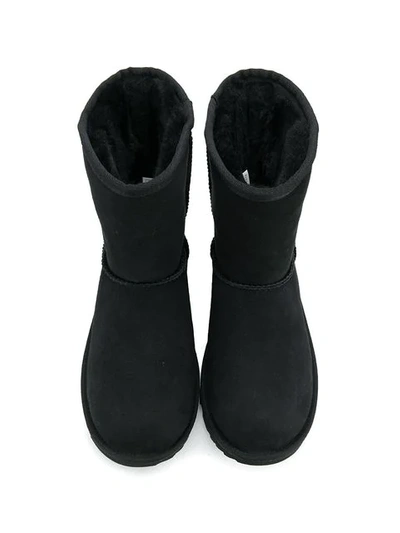 Shop Ugg Teen Fur Lined Boots In Black