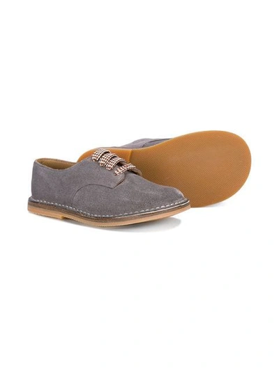 Pèpè Textured Stitch Detail Brogues In Grey