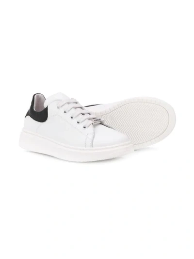 Shop Am66 Logo Plaque Low-top Sneakers In White