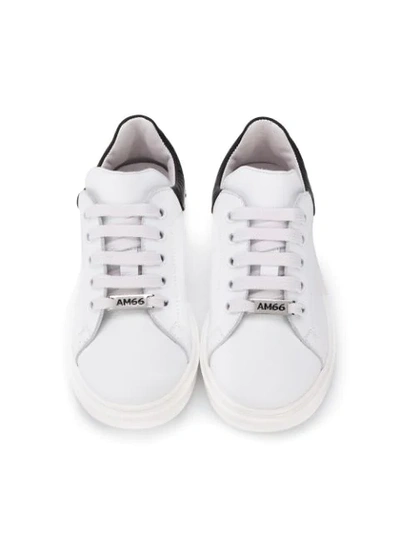 Shop Am66 Logo Plaque Low-top Sneakers In White