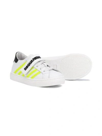 Shop Dsquared2 Touch Strap Sneakers In White