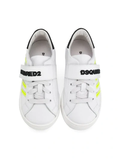 Shop Dsquared2 Touch Strap Sneakers In White