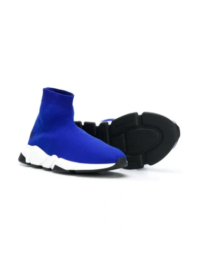 Shop Balenciaga Speed Sock Sneakers In Blue