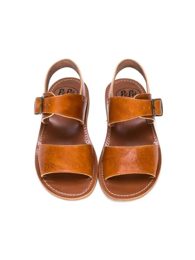 Shop Pèpè Buckled Strap Sandals In Brown