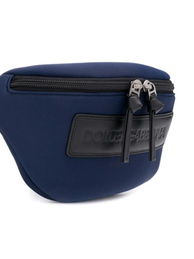 Shop Dolce & Gabbana Double Zip Belt Bag In Blue