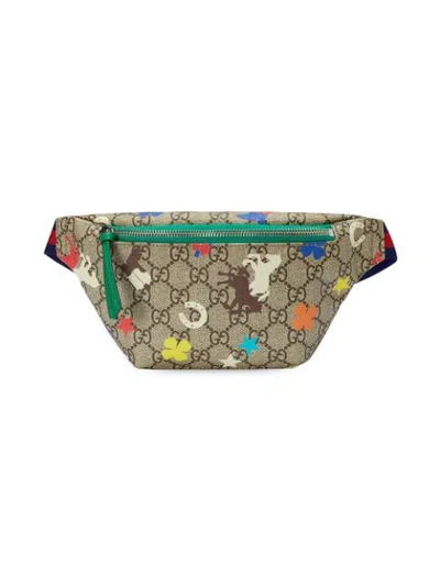 Shop Gucci Children's Gg Ranch Belt Bag In Neutrals