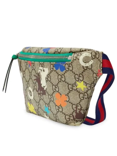 Shop Gucci Children's Gg Ranch Belt Bag In Neutrals