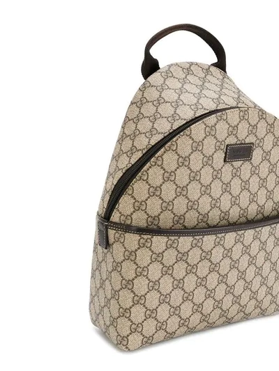 Shop Gucci Branded Backpack In Brown