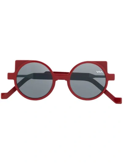 Shop Vava Round Sunglasses In Red