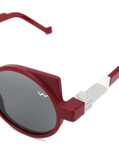 Shop Vava Round Sunglasses In Red