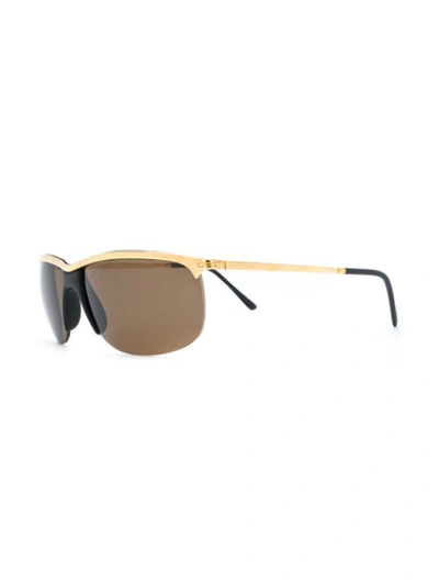 Pre-owned Persol 1970's Metal Frame Sunglasses In Gold