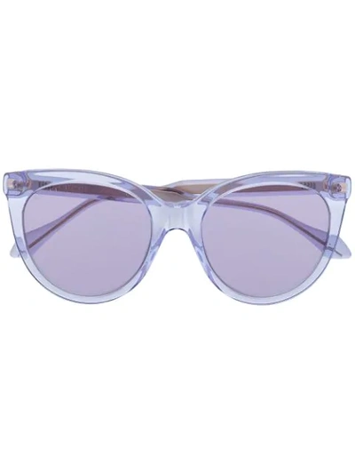 Shop Gucci Tinted Cat-eye Sunglasses In Purple