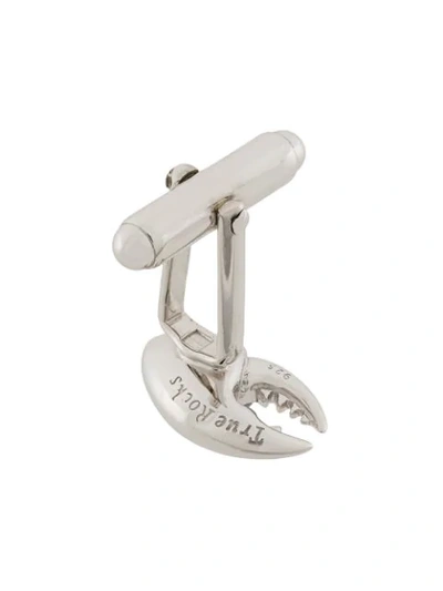 Shop True Rocks Crab Claw Cufflinks In Metallic