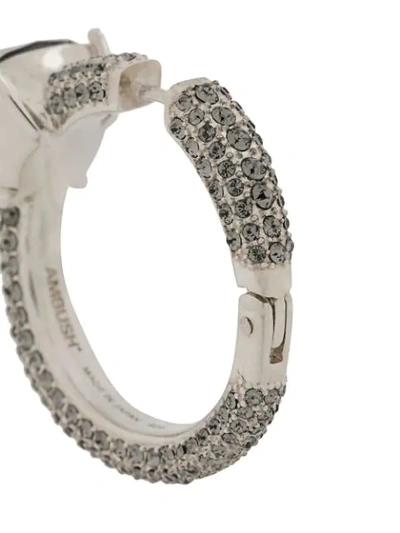 Shop Ambush Crystal Ring Earring In Silver