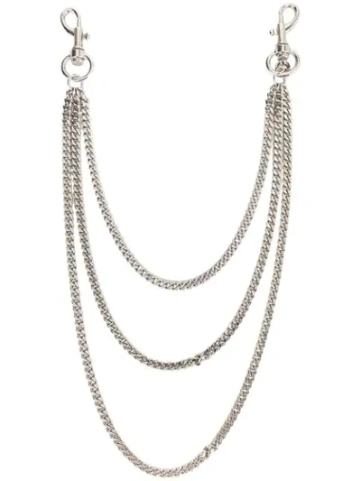 Shop Alyx Three Tiered Chain In Silver