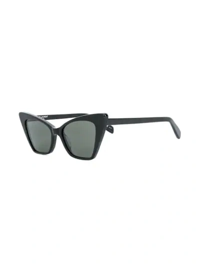 Shop Saint Laurent 215 Grace Cat-eye Sunglasses In Black