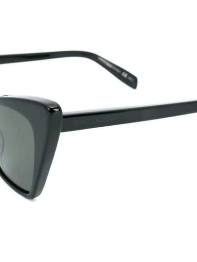Shop Saint Laurent 215 Grace Cat-eye Sunglasses In Black