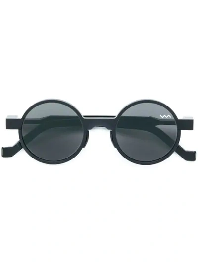 Shop Vava Round Frame Sunglasses In Black