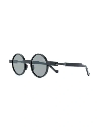 Shop Vava Round Frame Sunglasses In Black