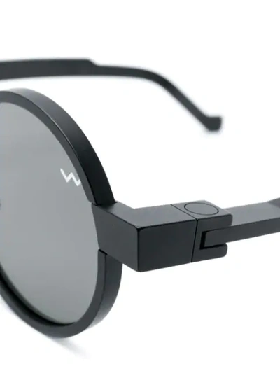 Shop Vava Round Frame Sunglasses In Black