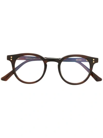 Shop Gentle Monster Milan B4 Optical Glasses In Brown