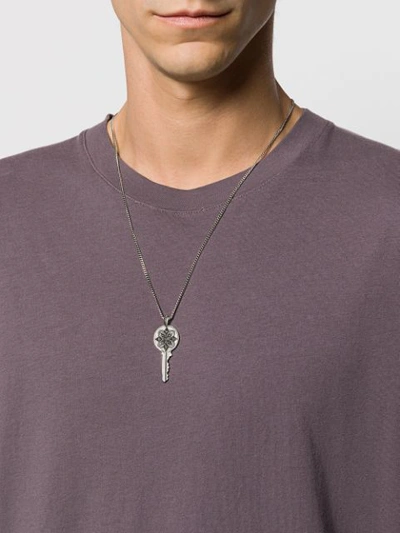 Shop Emanuele Bicocchi Key Pendant Necklace In Silver