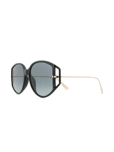 Shop Dior Direction2 Oversized-frame Sunglasses In Black