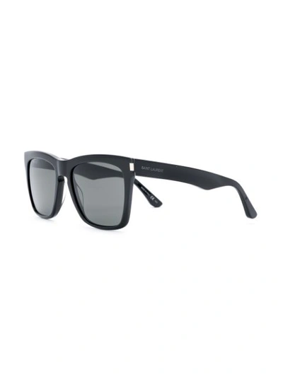 Shop Saint Laurent Eyewear Devon Sunglasses - Schwarz In Black