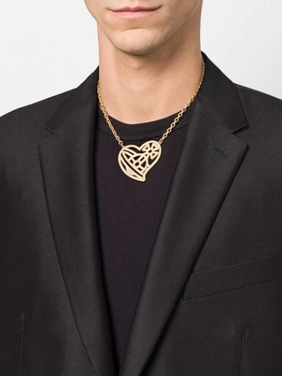 Shop Vivienne Westwood Halskette Mit Herzanhänger In Gold