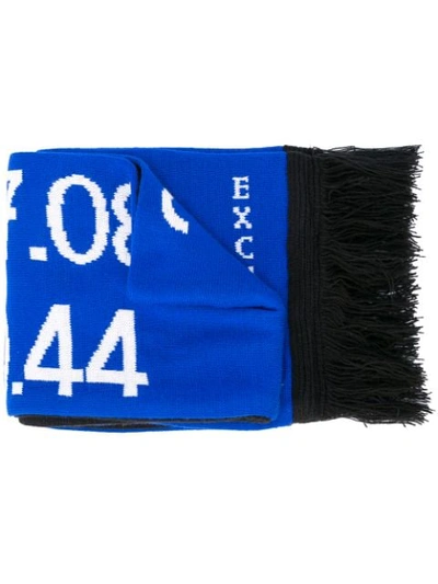 Shop Anton Belinskiy Exchange Rate Scarf In Black ,blue