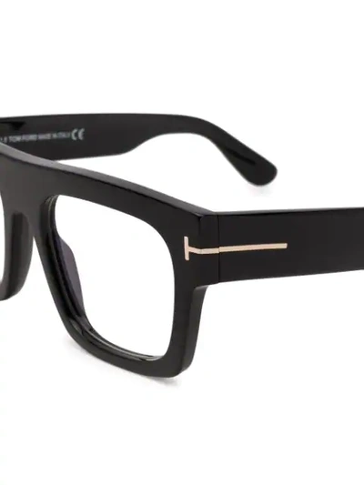 Shop Tom Ford Square Frame Glasses In Black