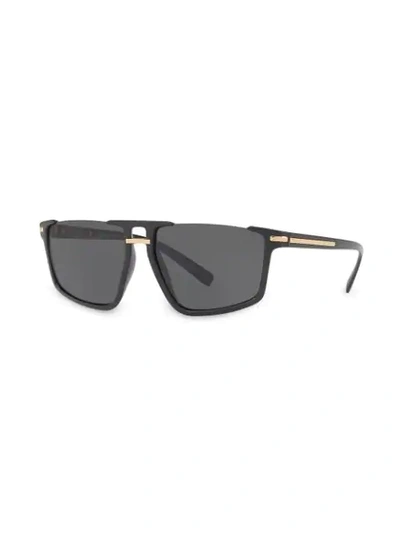 Shop Versace Eyewear Square Frame Sunglasses - Black