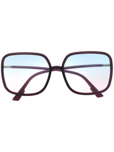 Shop Dior Sostellaire1 Oversized Sunglasses In Purple