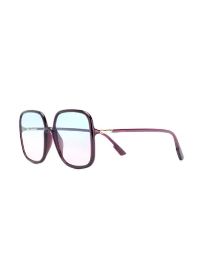 Shop Dior Sostellaire1 Oversized Sunglasses In Purple