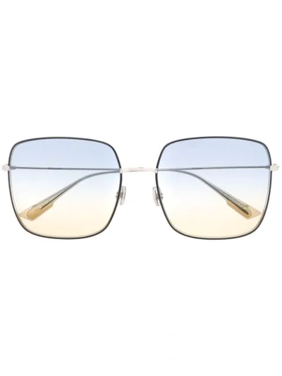 Shop Dior Stellaire1 Square-frame Sunglasses In Silver