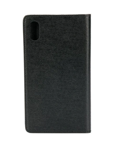 Shop Saint Laurent Monogram Iphone Xs Max Cover In Black