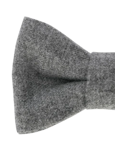 Shop Il Gufo Twill Bow Tie In Grey