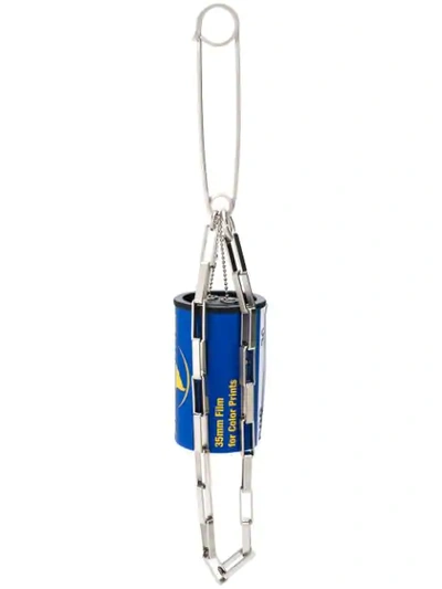 Shop Ader.bijoux Film Case Keyring In Blue ,silver