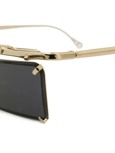 Shop Innerraum Rectangular Frame Sunglasses In Gold