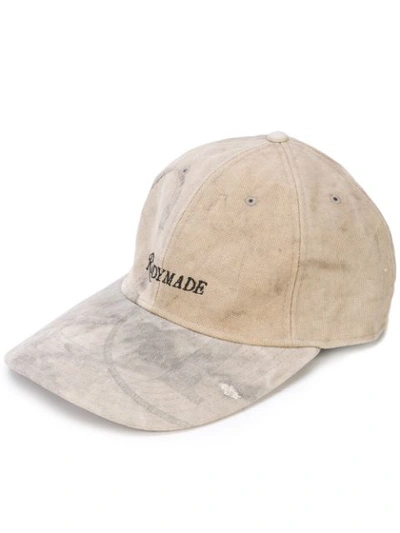 Shop Readymade Logo Dirty Baseball Cap In Brown