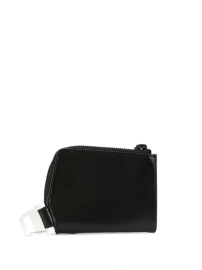 Shop Julius Buckle-detail Zipped Wallet In Black