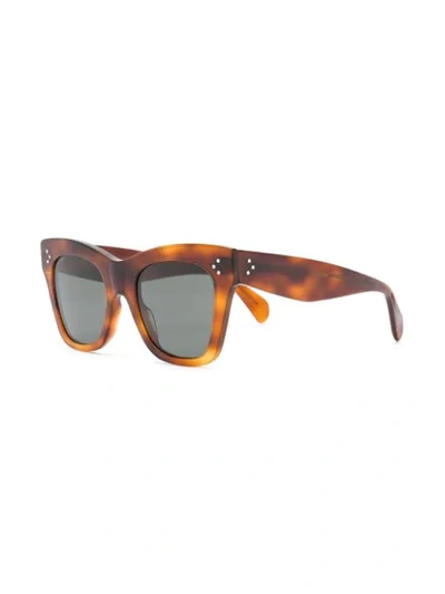 Shop Celine Tortoiseshell Sunglasses In Orange
