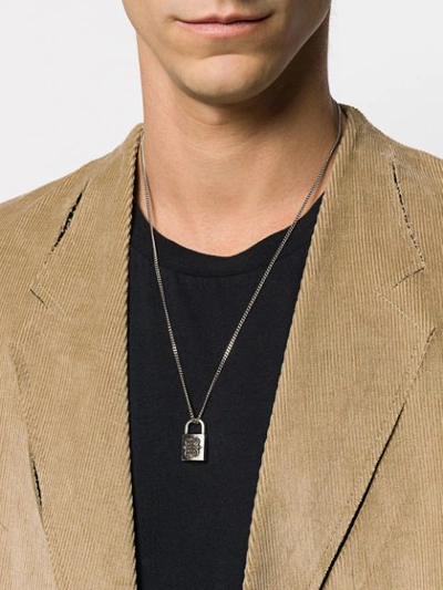 Shop Emanuele Bicocchi Lock Necklace In Metallic