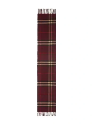 Shop Burberry Cashmere Winter Scarf - Red