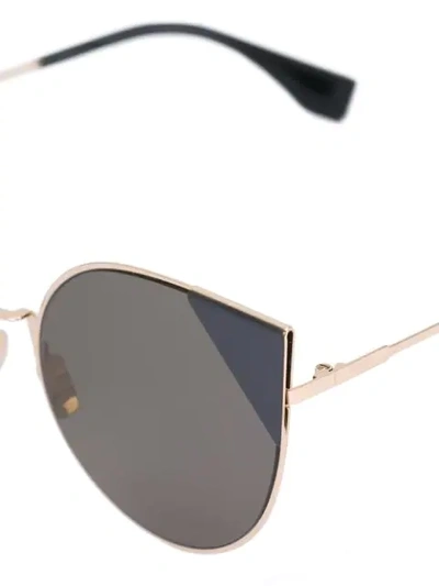 Shop Fendi Lei Sunglasses In Metallic